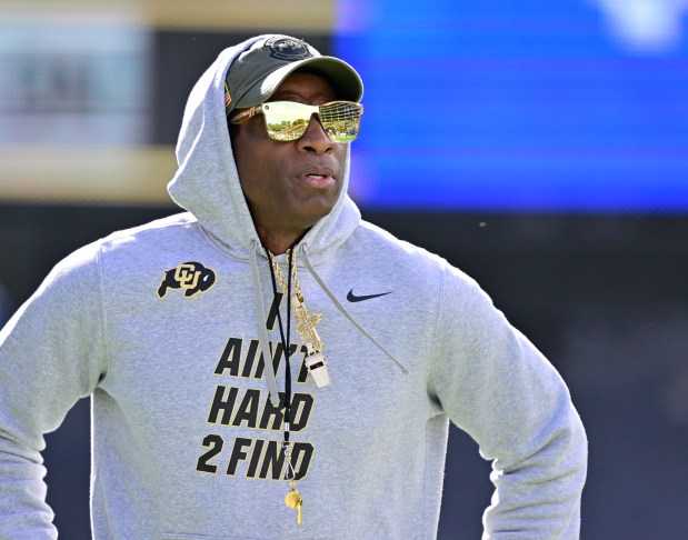 Colorado head coach Deion Sanders before the game against the Arizona Wildcats at Folsom Field November 11, 2023. (Photo by Andy Cross/The Denver Post)