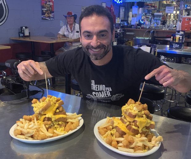 Popular competitive eater Ricardo Corbucci completed Swanky's challenge twice in one day. The first in five minutes and the second in 11. (Provided by Swanky's)